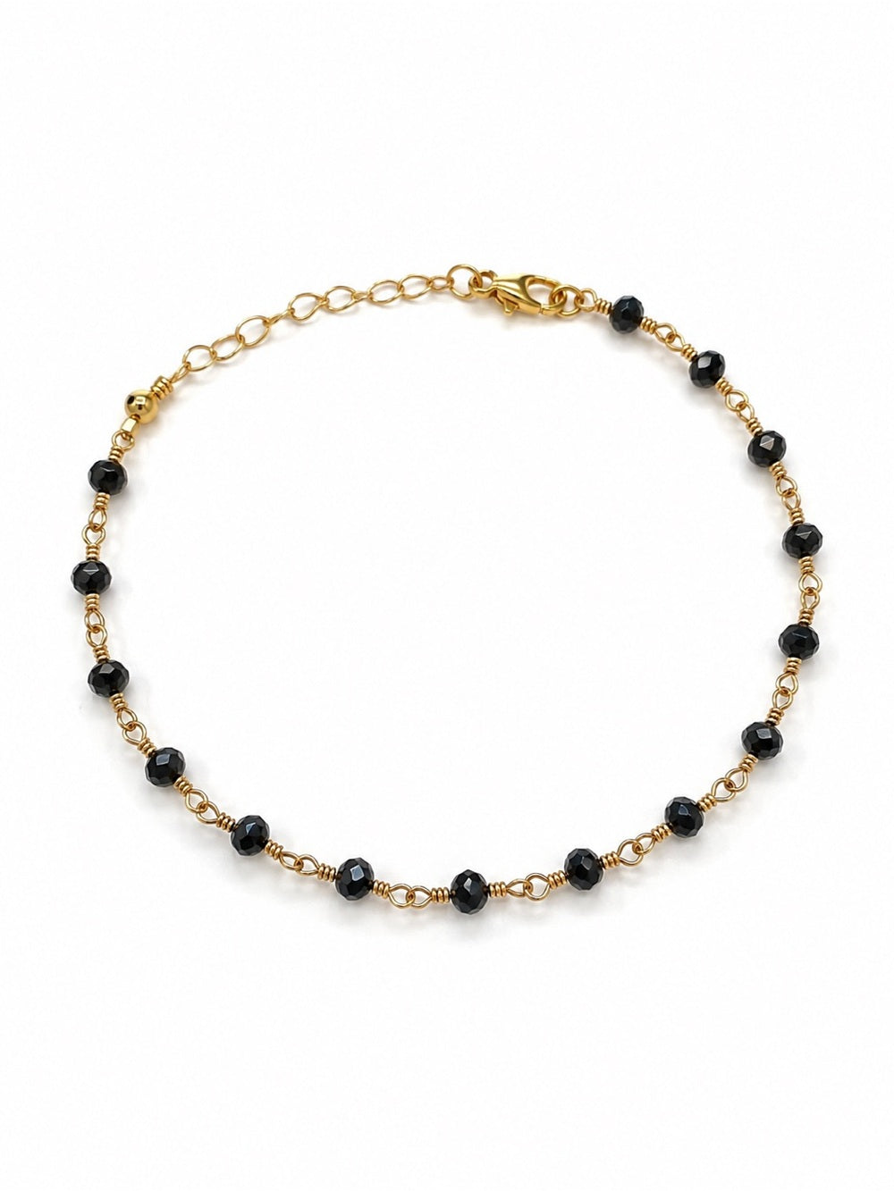 Black Onyx Gold Filled Bracelet