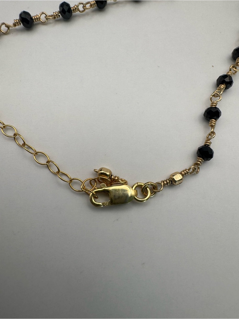 Black Onyx Gold Filled Bracelet
