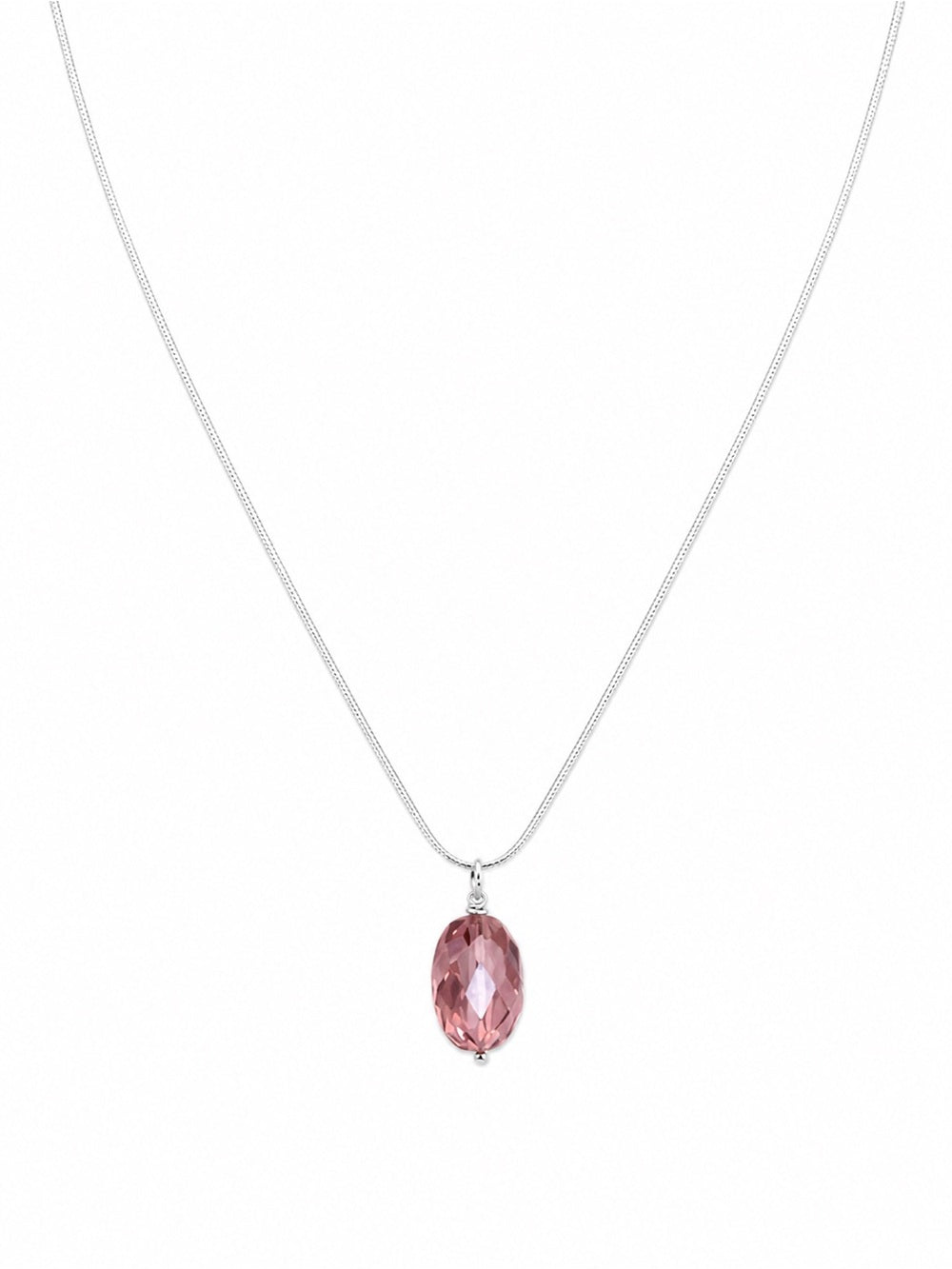 Nb69 Morganite Snake Chain Necklace