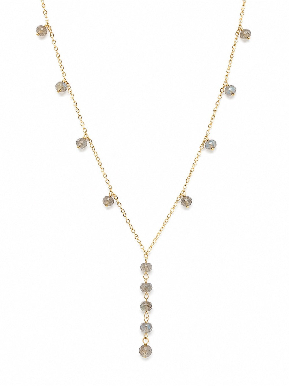 Nb65 Labradorite Lariat Necklace