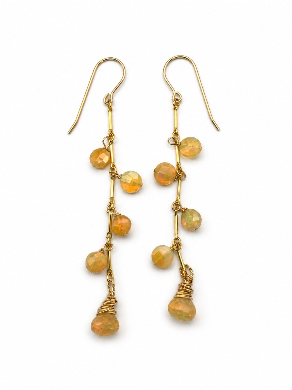 HKB50 Ethiopian Opal Dangle Hook Earring