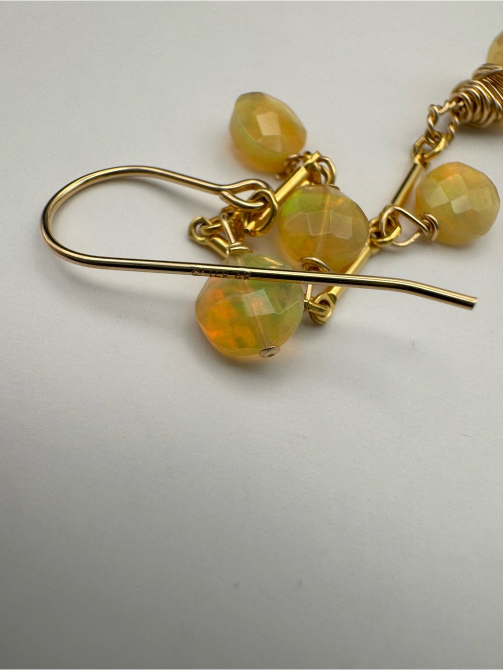 HKB50 Ethiopian Opal Dangle Hook Earring