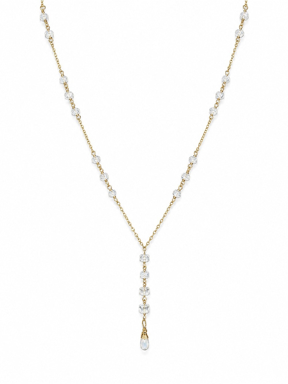 NB59 Moonstone Rondelle Necklace