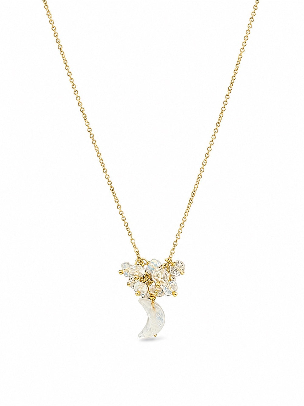 Nc9 Moonstone Moon Necklace
