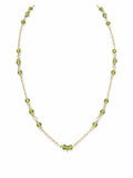 Nb87 Peridot Gold Filled Celestial Necklace