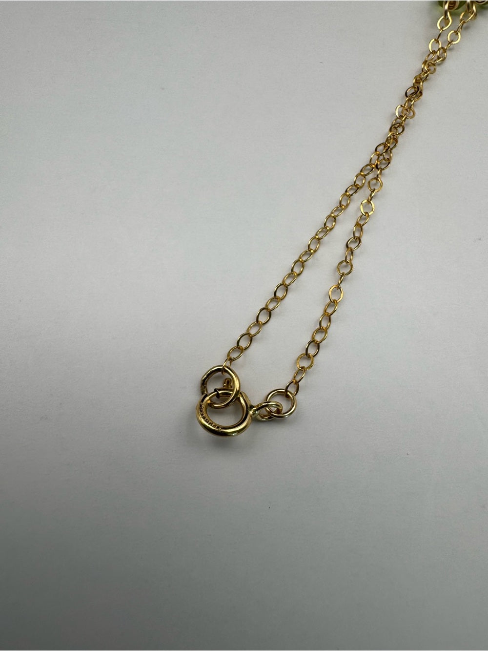 Nb87 Peridot Gold Filled Celestial Necklace
