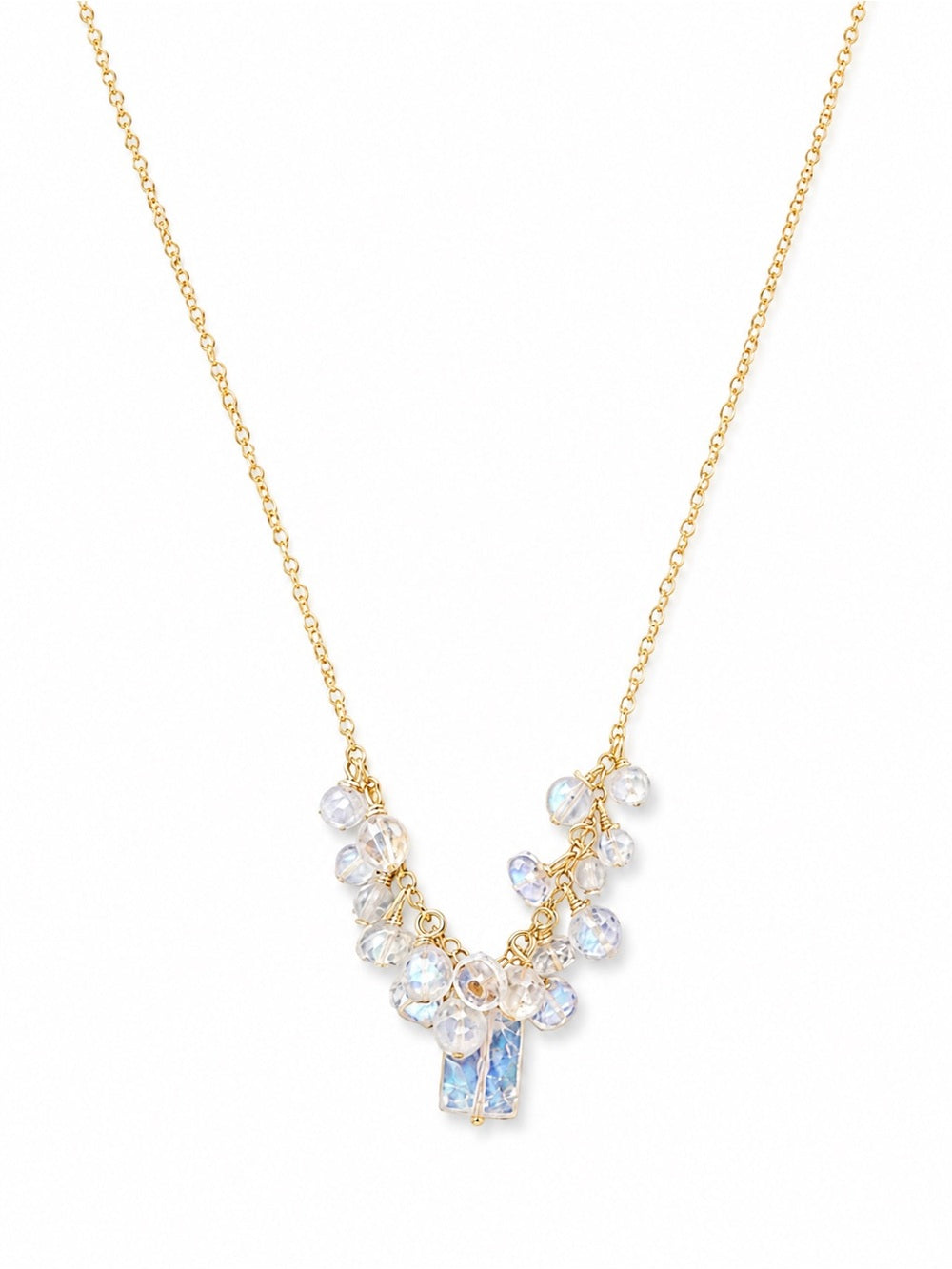 Nc10 Moonstone Square Necklace