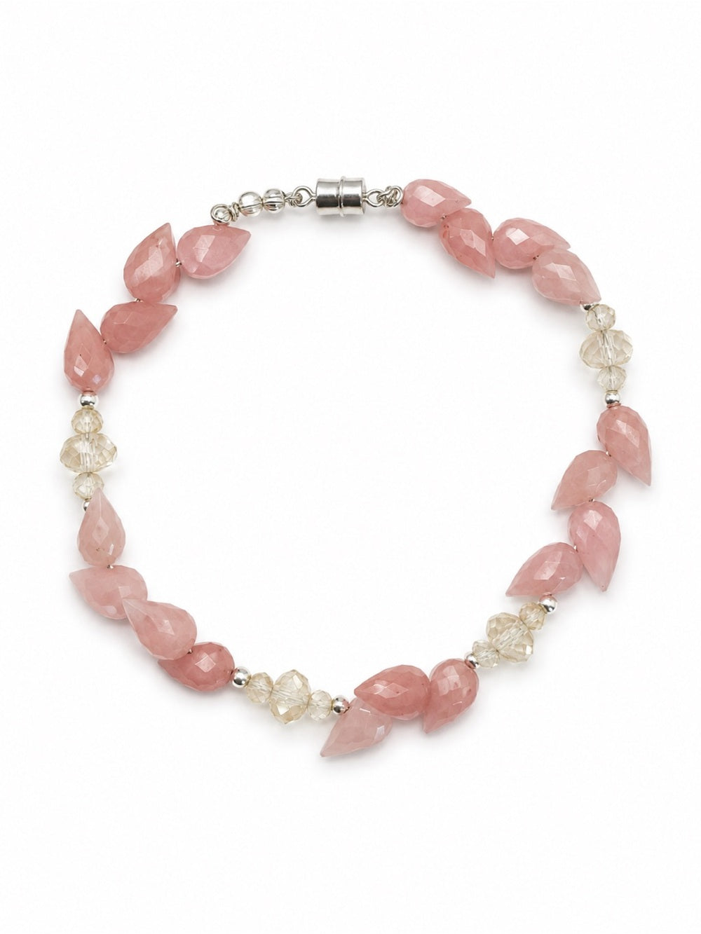 Bb12 Guava + Lemon Quartz Magnetic Bead Bracelet
