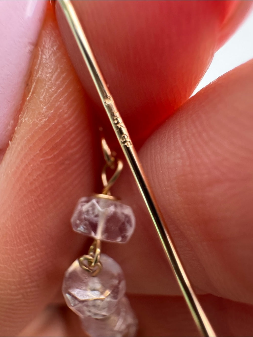 HKB59 Moonstone Gold Filled Hook Earrings
