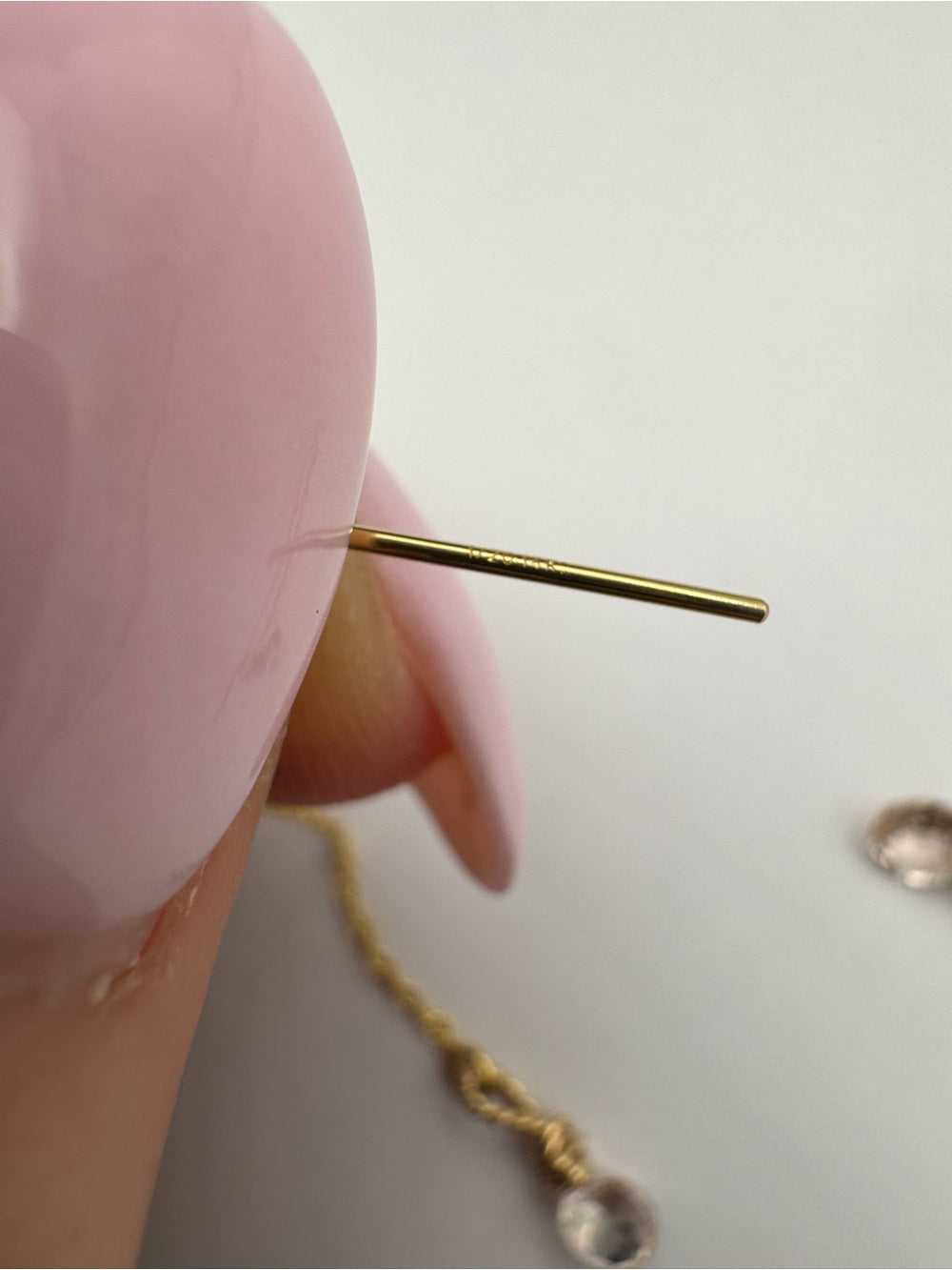 TH78 Morganite Gold Filled Threaders