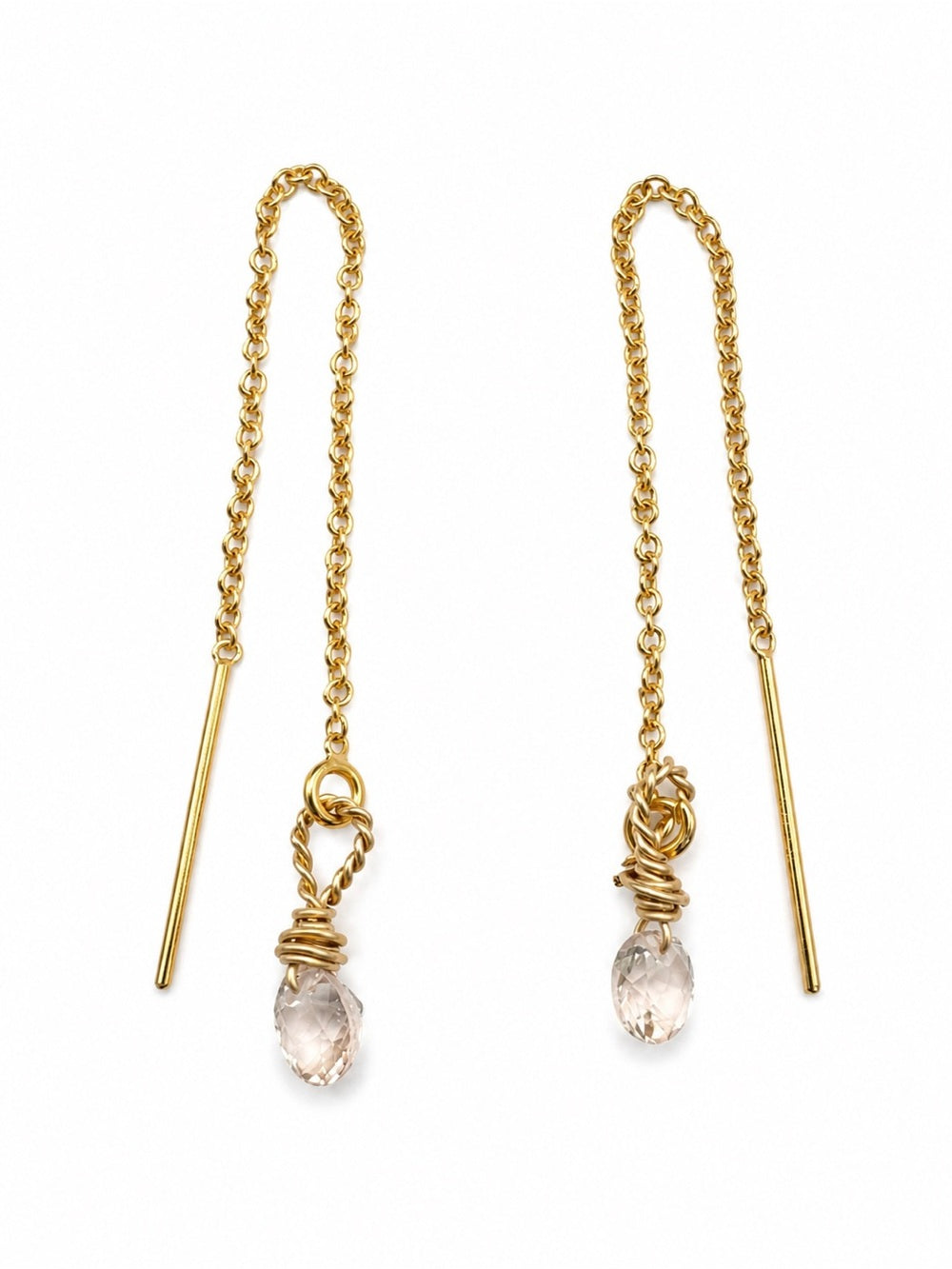 TH78 Morganite Gold Filled Threaders