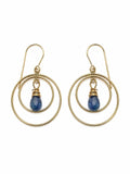HKB7 Kyanite Double Hoop Hook Earring