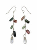 HKB52 Mixed Tourmaline + Moonstone Hook Earrings