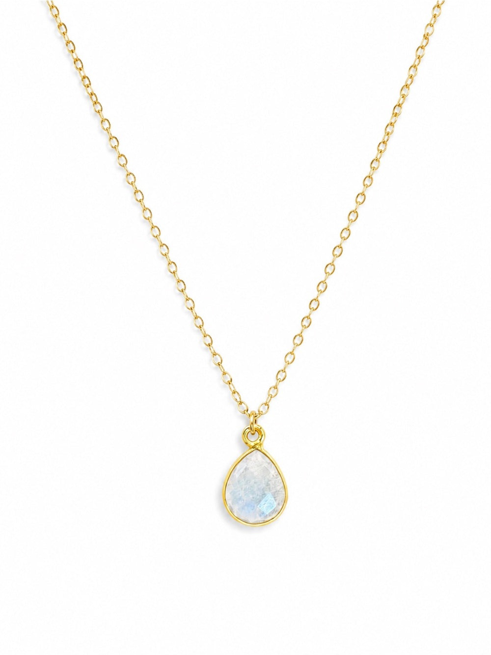 NB87 Moonstone Teardrop Necklace