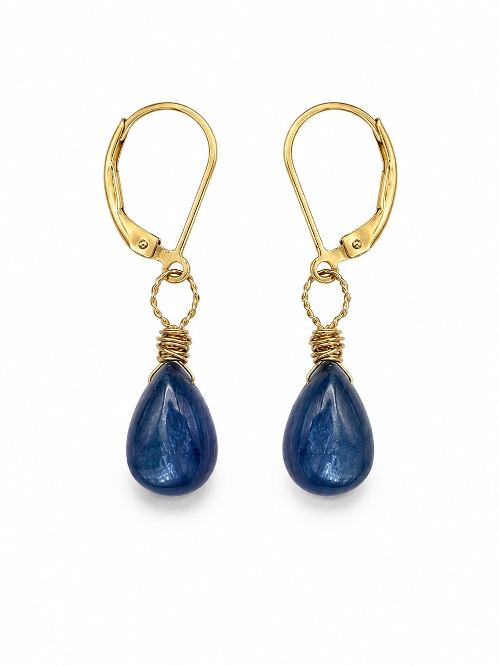 LE7 Kyanite Lever Gold Earrings