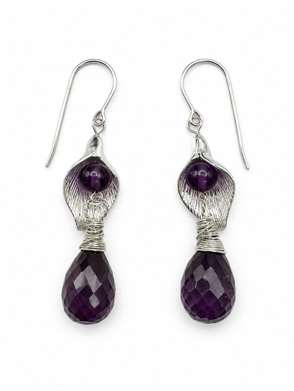HKB16 Alexandrite Tulip Hook Earrings