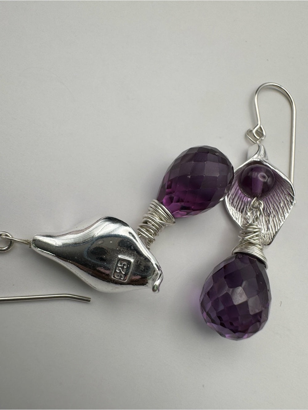HKB16 Alexandrite Tulip Hook Earrings