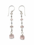 HKB83 Morganite Dangle Hook Earrings