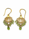 HKB72 Shell Peridot Hook Earring