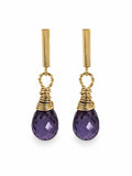 HKB111 Alexandrite Bar Post Earrings