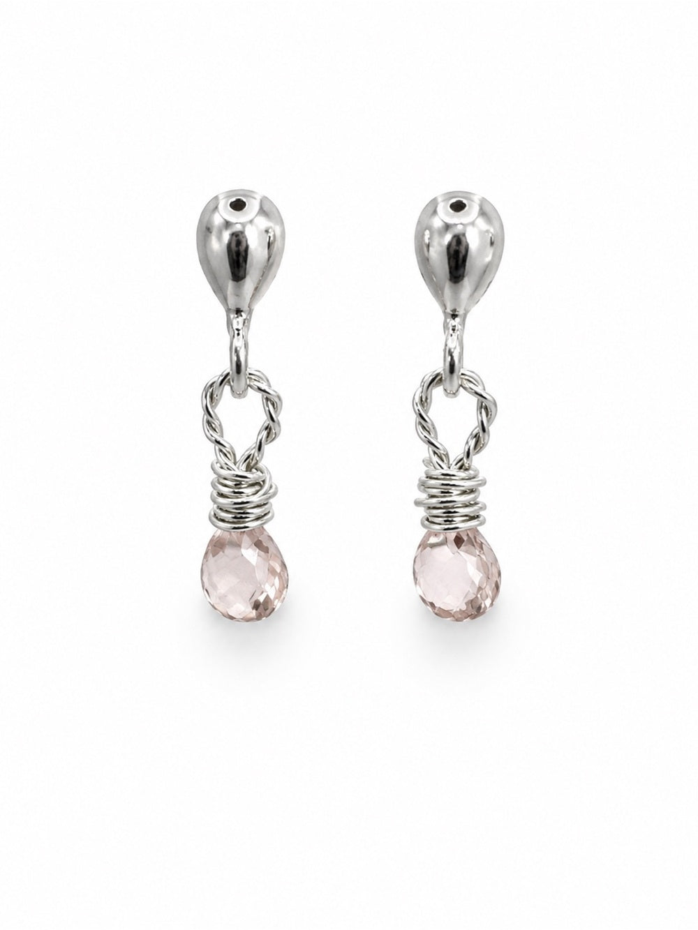 P50 Morganite Post Earrings