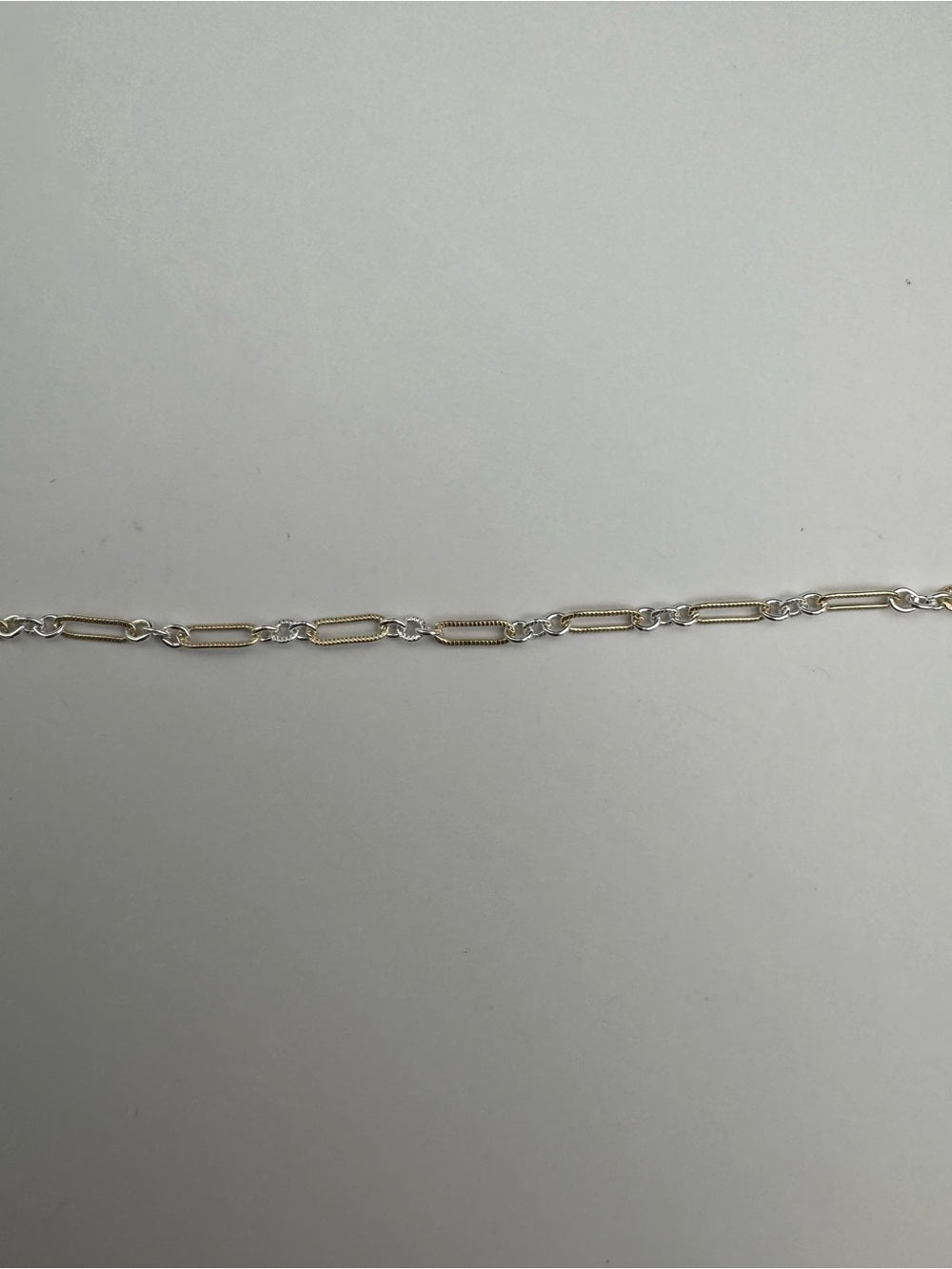Two-Toned Alternating Paperclip Custom Necklace