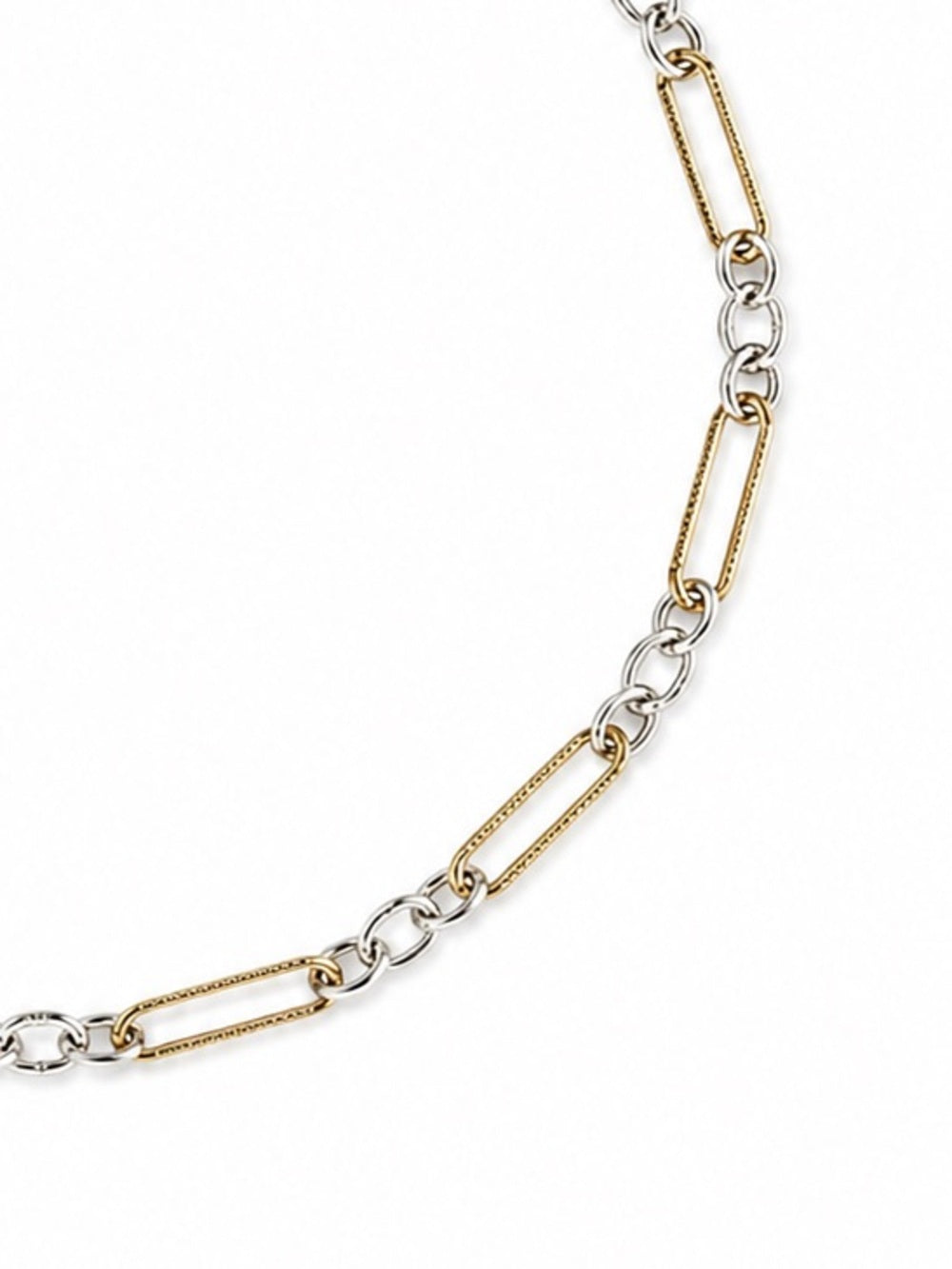 Two-Toned Alternating Paperclip Custom Bracelet