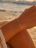 Two-Toned Alternating Paperclip Custom Bracelet