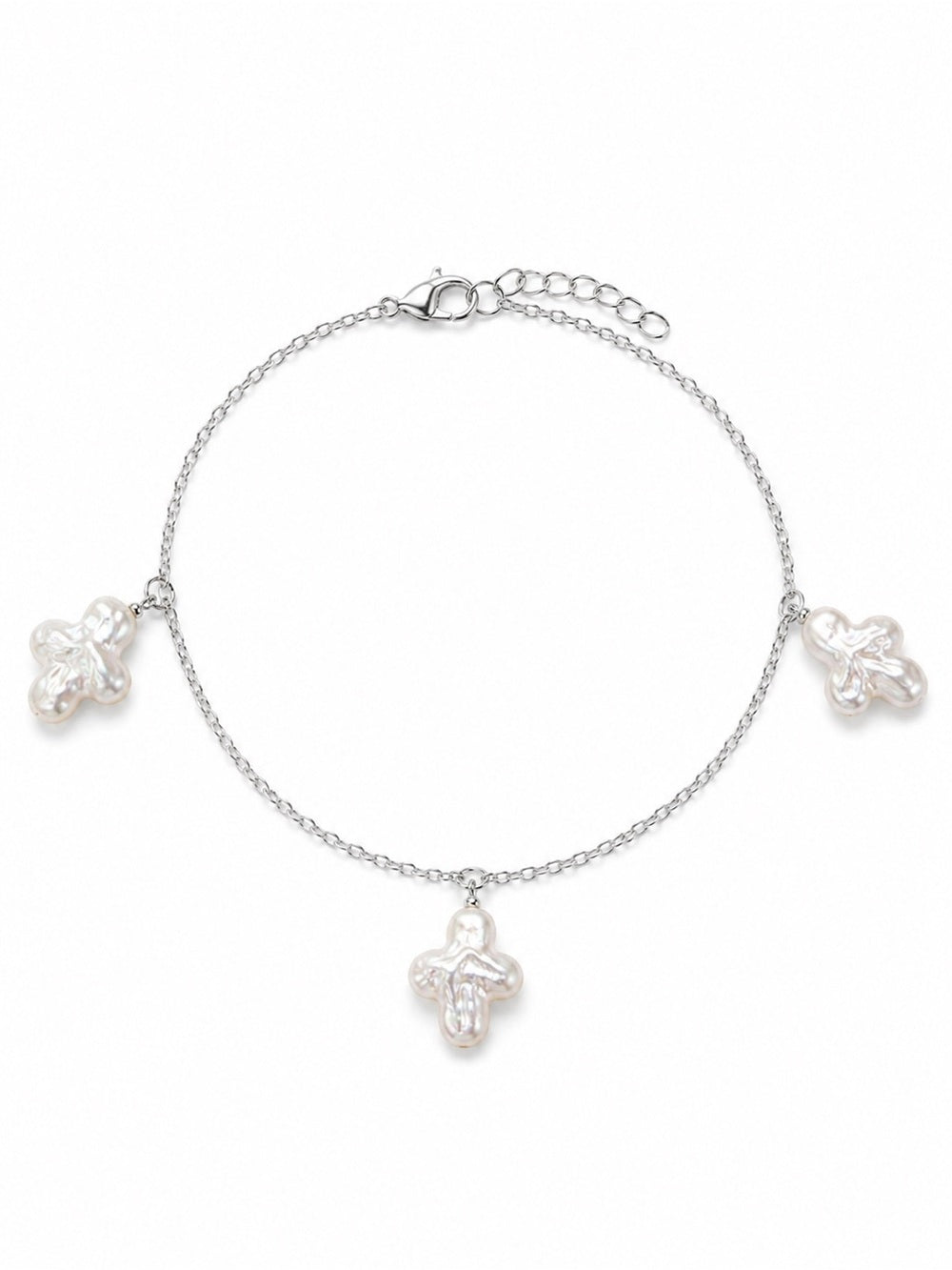 Freshwater Pearl Cross Bracelet/Anklet - Made to Order