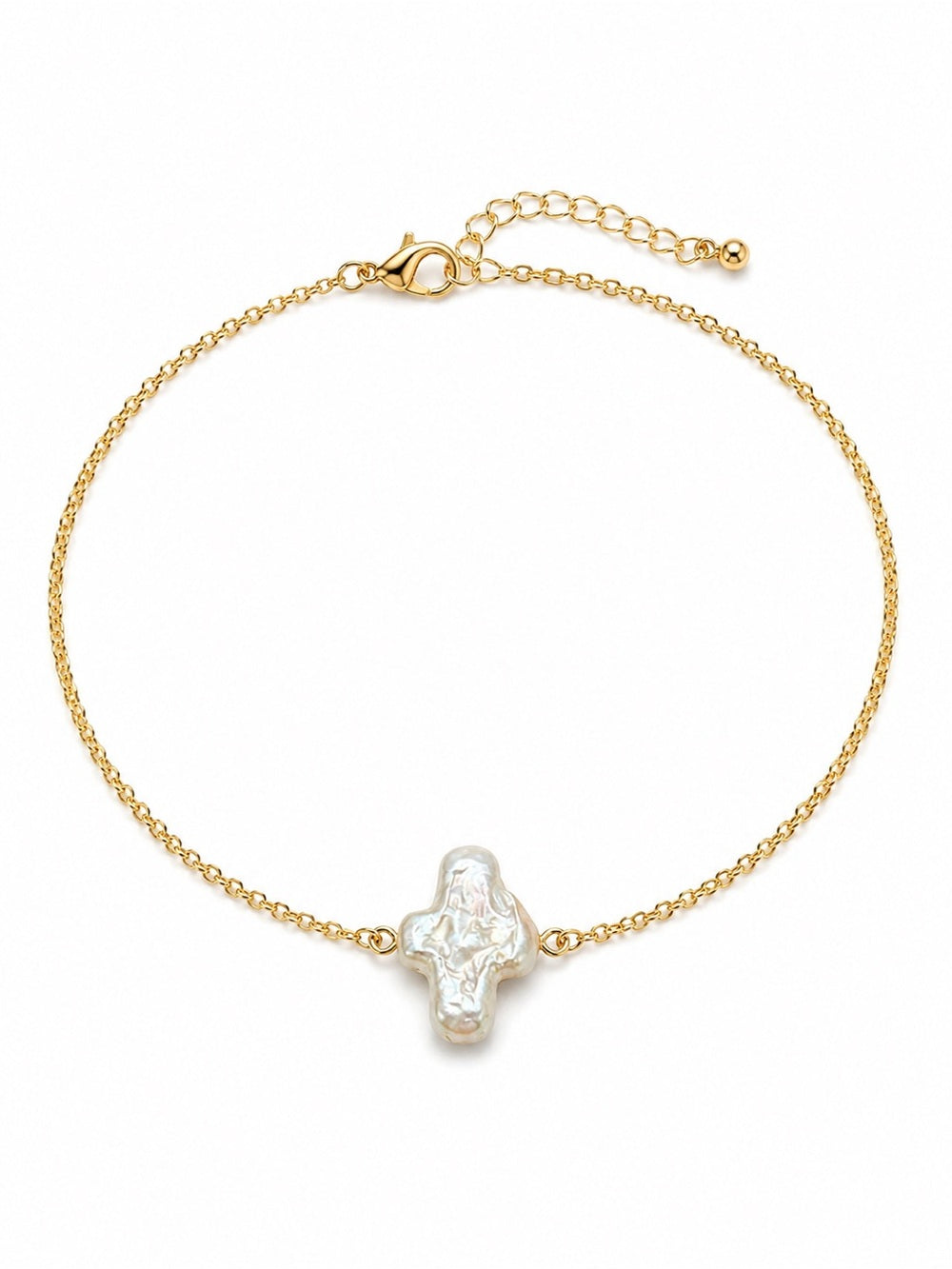 Freshwater Pearl Cross Bracelet/Anklet - Made to Order