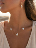 Freshwater Pearl Cross Necklace - Made to Order