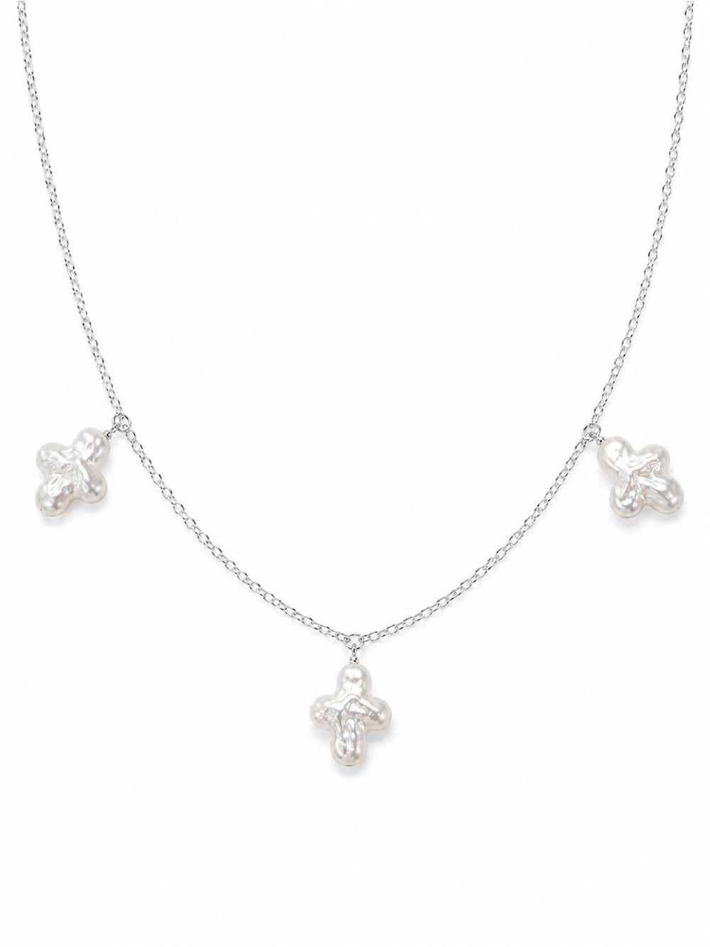 Freshwater Pearl Cross Necklace - Made to Order