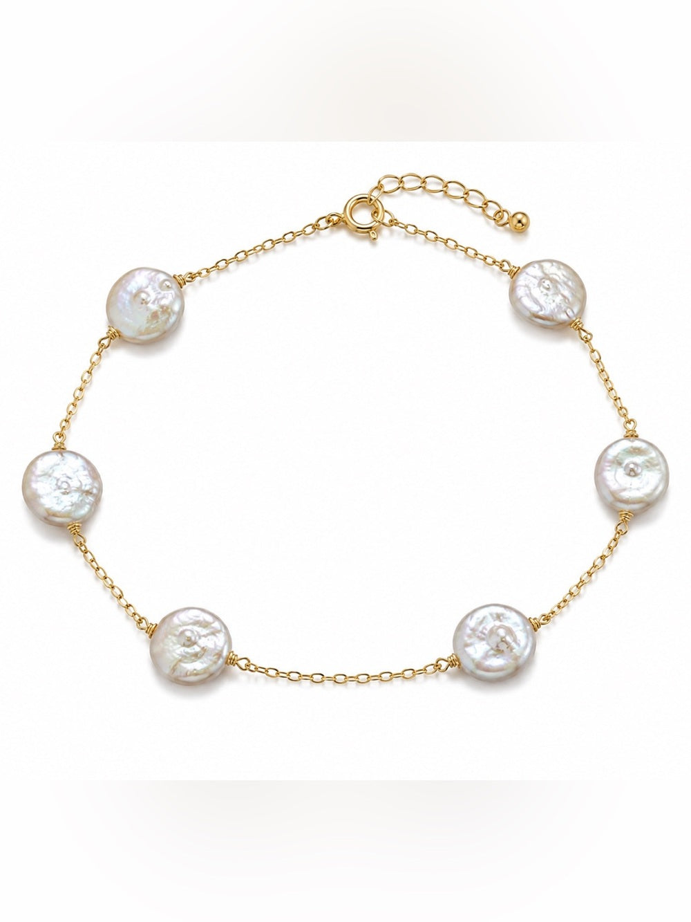 Freshwater Pearl Coin Bracelet/Anklet - Made to Order