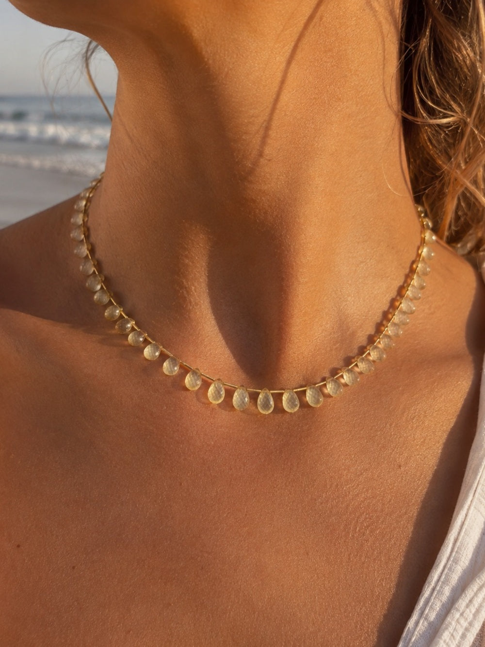 Citrine Drops Necklace - Made to Order