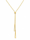 Gold Triangle Adjustable Lariat Necklace