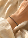 Metallic Ice Handblown Glass Beaded Bracelet/anklet - Made to Order