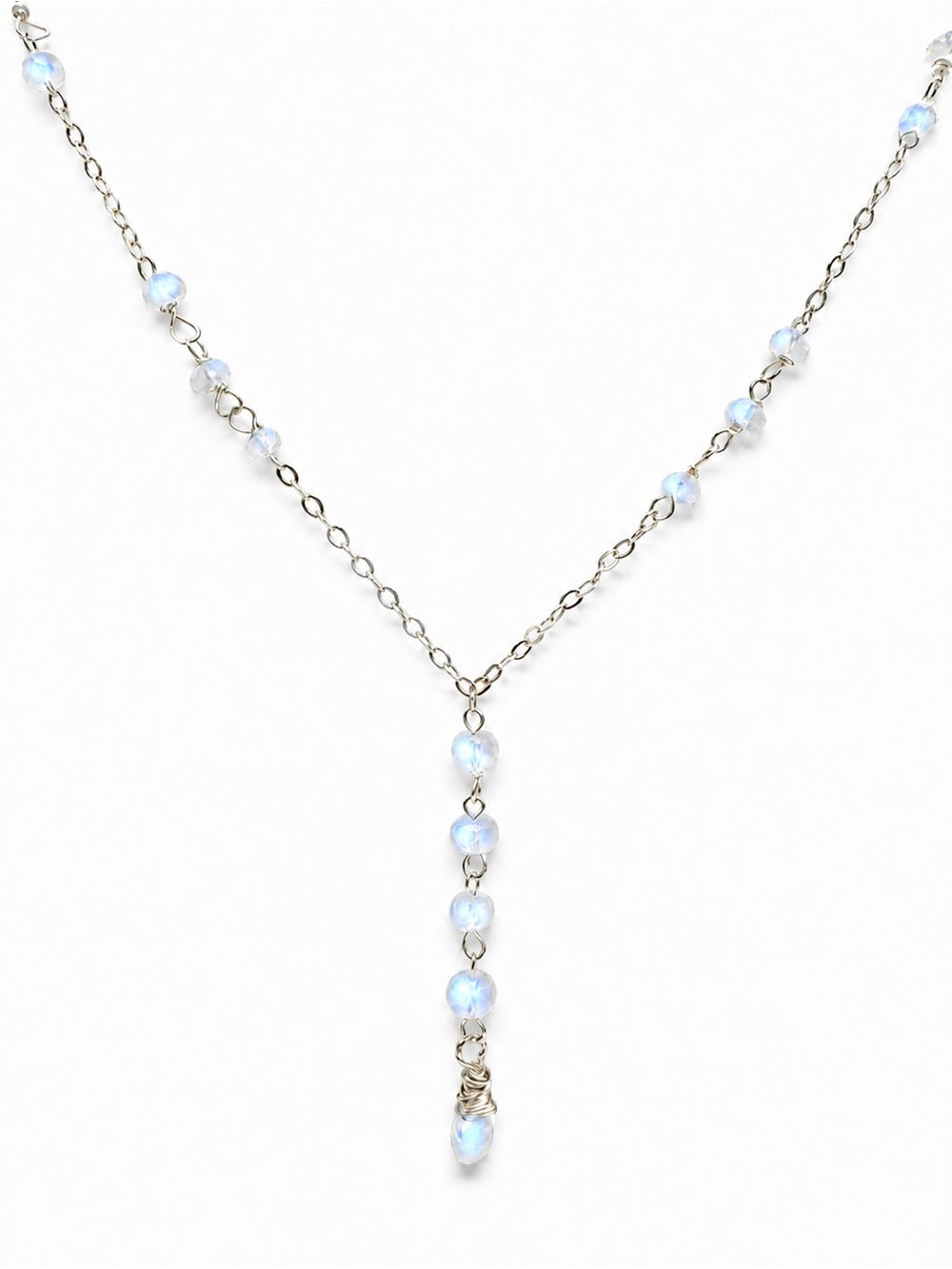 Moonstone Sterling Silver Lariat (NB59)