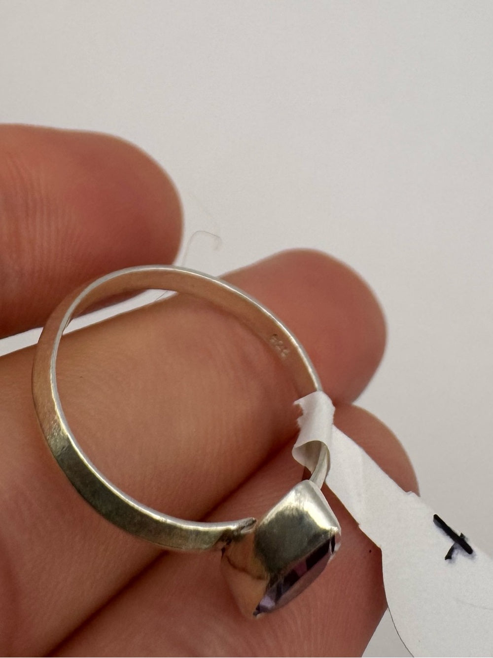 Amythest Teardrop Ring