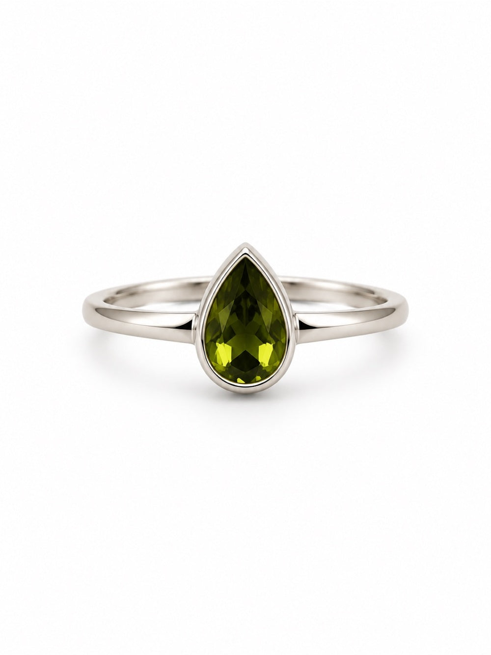 Peridot Teardrop Ring