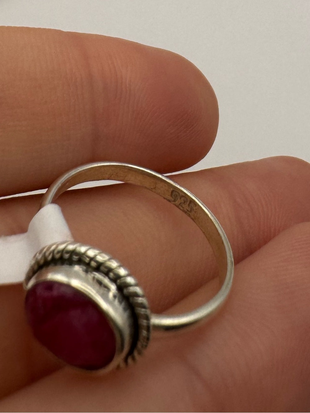 Ruby Braided East West Ring