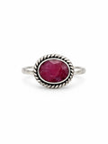 Ruby Braided East West Ring