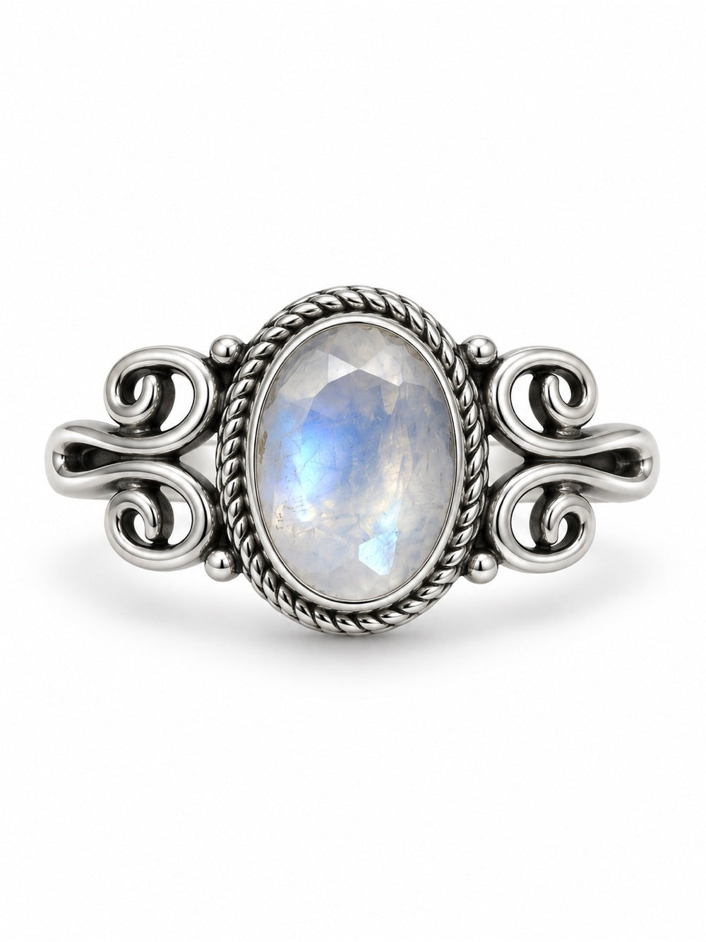 Moonstone Vintage Style Ring (S925)