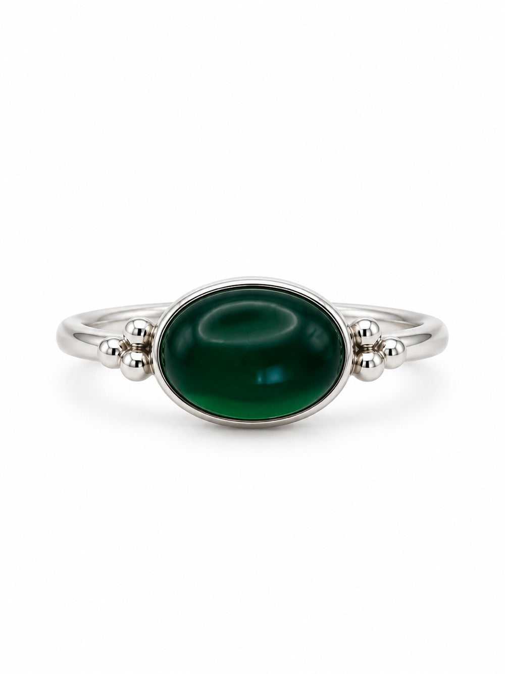 Emerald Bubble Accent Ring
