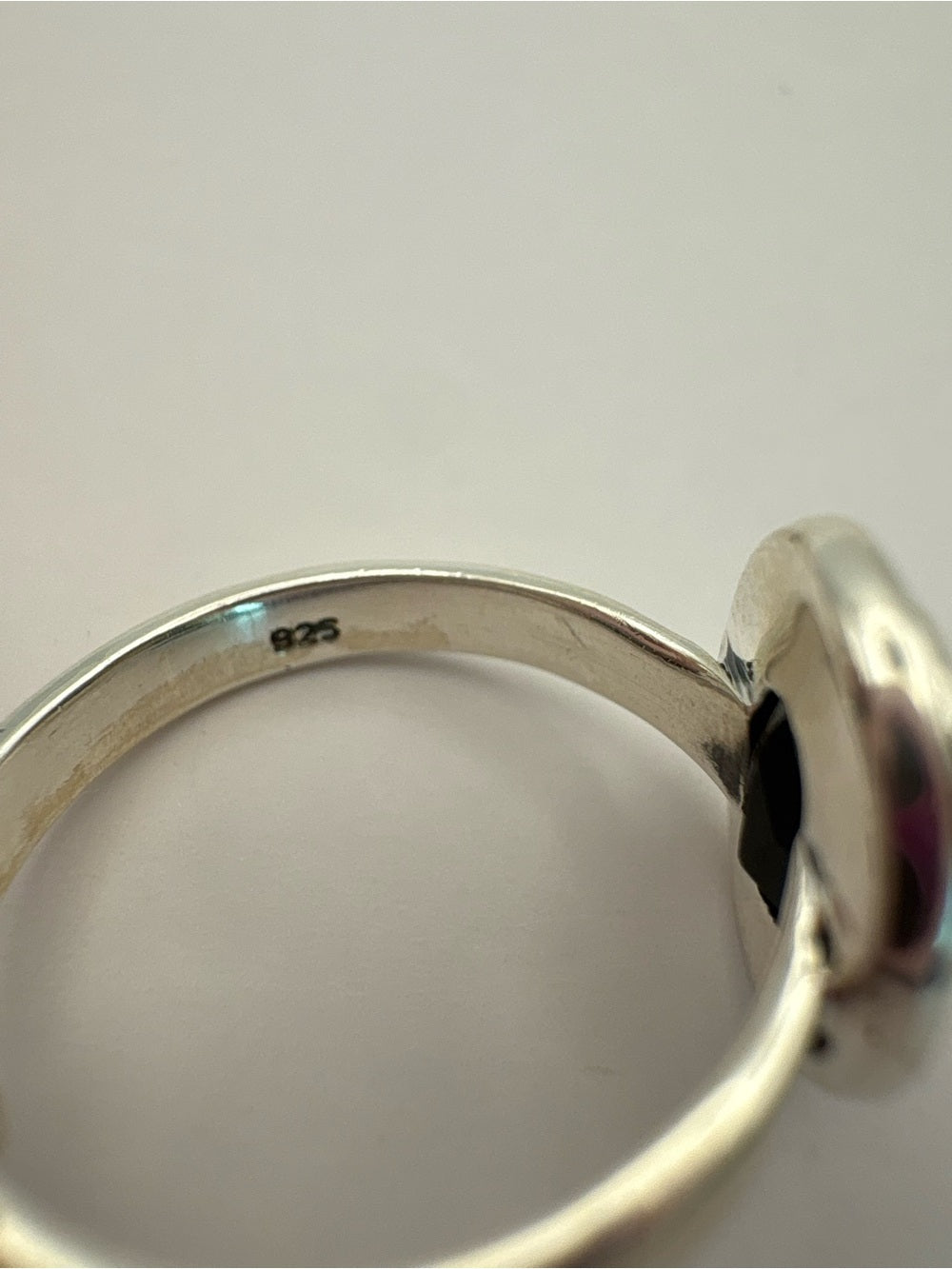 Smokey Quartz Oval Framed Ring (S925)