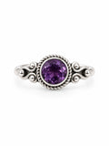 Amethyst Round Vintage Style Ring