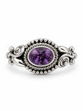 Amethyst Oval Filligree Ring