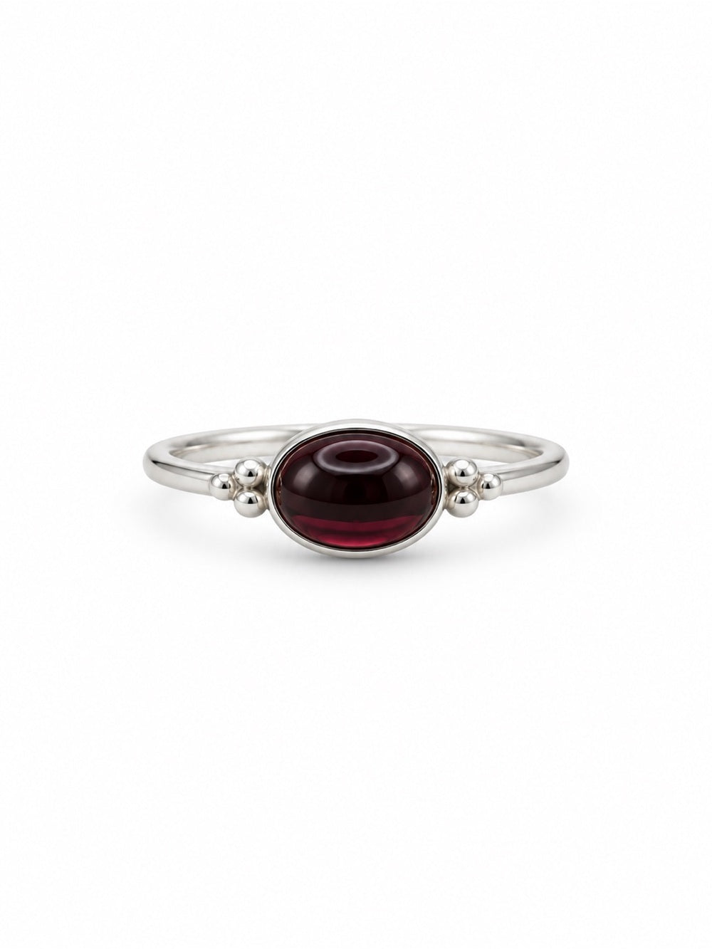Garnet Bubble Accent Ring