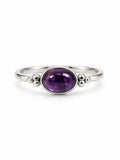 Amethyst Bubble Accent Ring