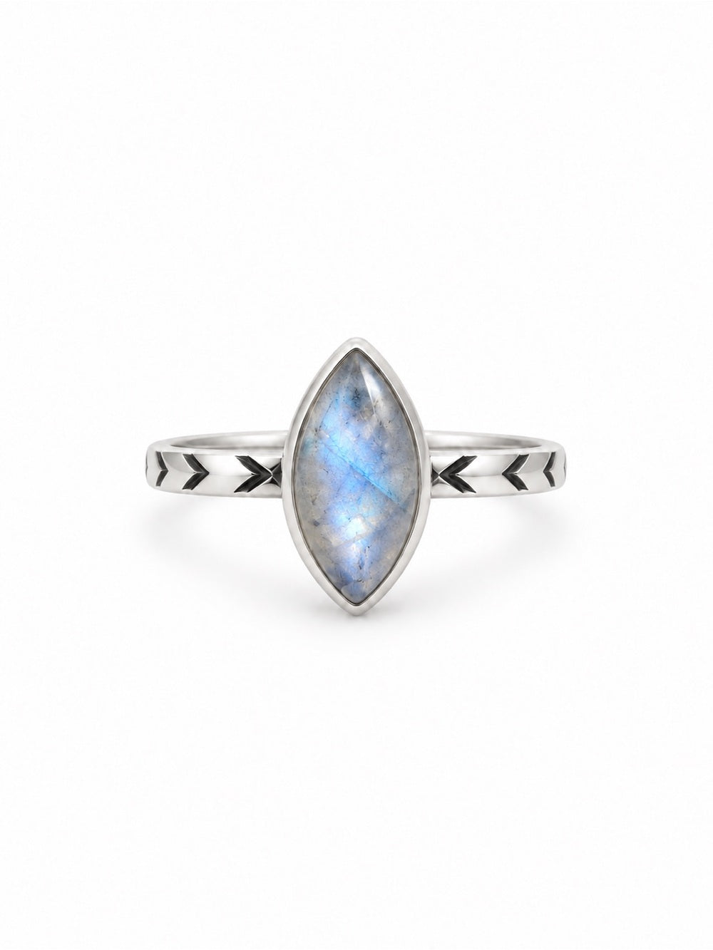 Moonstone Marquise Arrow Ring