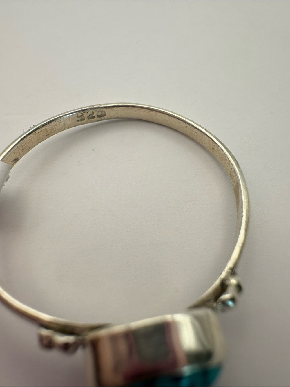 Turquoise East West Ring (S925)